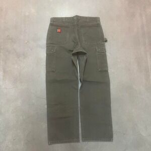 Wrangler Riggs men's olive green men's ripstop carpenter cargo pants Y2K 38